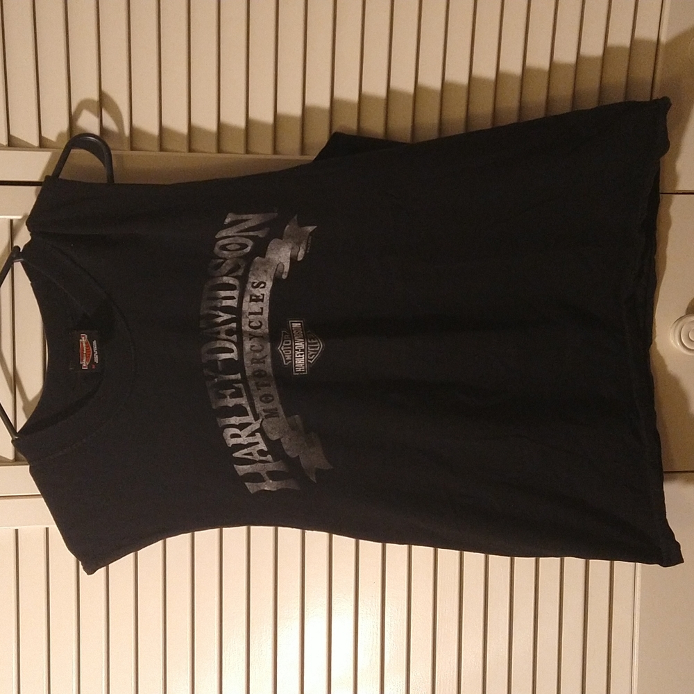 Harley Davidson Tshirt cut off style, sleeveless. From Crystal River FL sz med